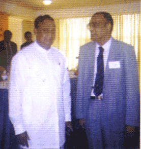 Dr.R. Kannan, IAS in discussion with the Hon'ble Dr. Karunasena Kodithuwakku, M.P., Minister for Human Resources Development, Education & Cultural Affairs & Executive Board, Government of Sri Lanka and Member UNESCO.
