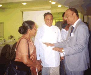 Dr.R. Kannan, IAS in discussion with the Hon'ble Dr. Karunasena Kodithuwakku, M.P., Minister for Human Resources Development, Education & Cultural Affairs & Executive Board, Government of Sri Lanka and Member UNESCO.
